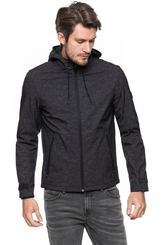 TOM TAILOR SOFTSHELL JACKET WITH AOP DUSTY BLACK 3522241.01.12 COL. 2627