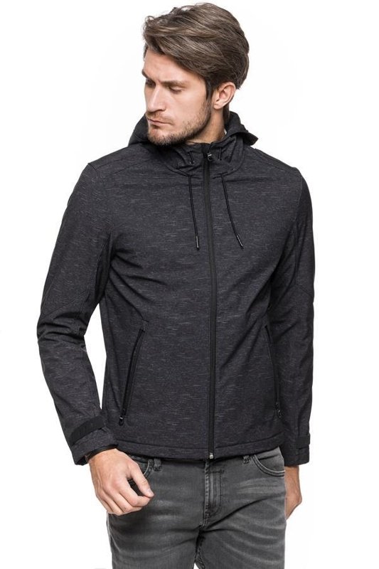 TOM TAILOR SOFTSHELL JACKET WITH AOP DUSTY BLACK 3522241.01.12 COL. 2627