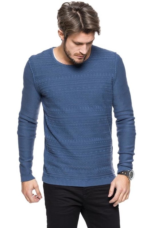 TOM TAILOR WASHED STRUCTURED CREW NECK 30199170012 COL. 6727