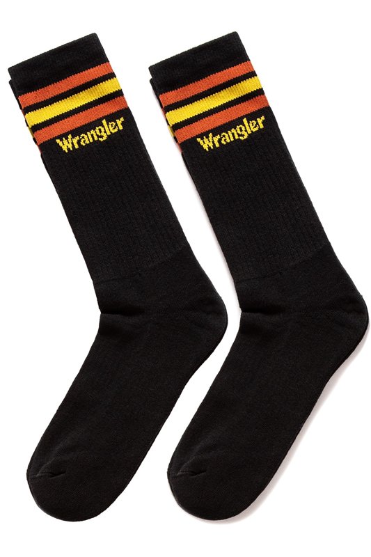 WRANGLER 25 PACKS HIGH SOCKS BLACK W0Z78UT01