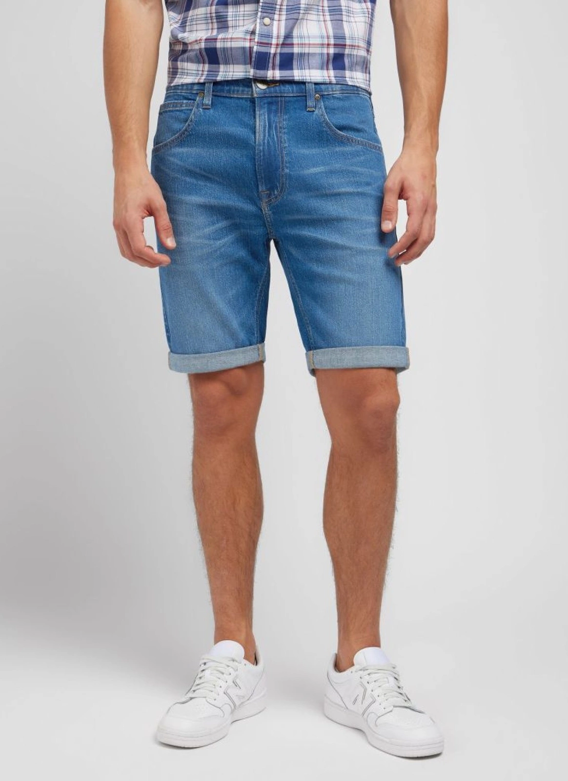 WRANGLER 5 POCKET SHORT MĘSKIE SZORTY KRÓTKIE SPODENKI JEANSOWE SEA 112349235