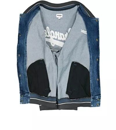 WRANGLER BASEBALL JACKET MĘSKA KURTKA BOMBER EASY INDIGO W48272Z90