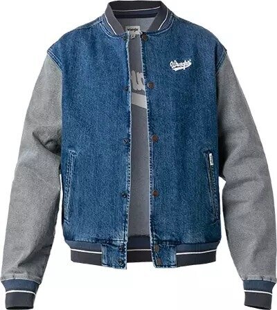 WRANGLER BASEBALL JACKET MĘSKA KURTKA BOMBER EASY INDIGO W48272Z90