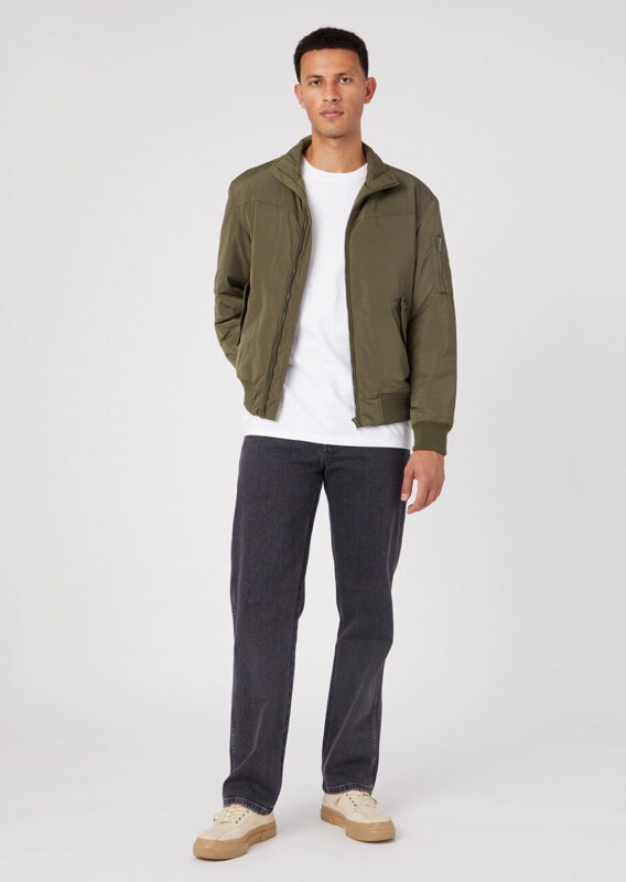 WRANGLER BOMBER JACKET MĘSKA KURTKA PRZEJŚCIOWA MILITARE W4C5W3G40