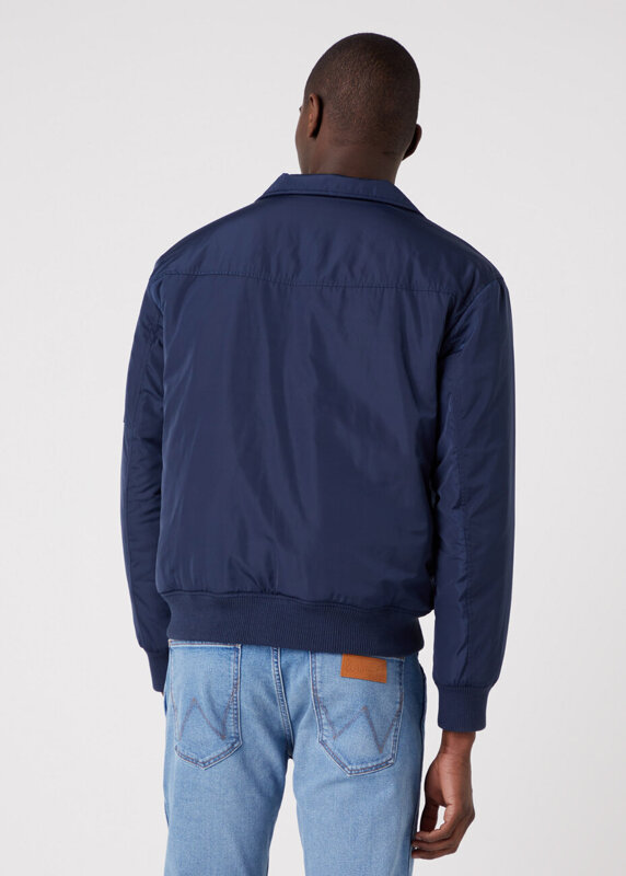 WRANGLER BOMBER JACKET MĘSKA KURTKA PRZEJŚCIOWA NAVY W4C5W3114