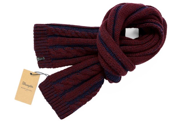 WRANGLER CABLE SCARF RHUBARB RED W0S09U2RO