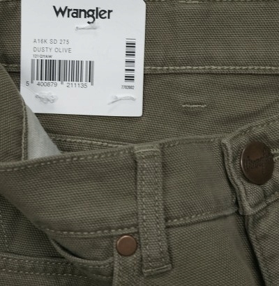 WRANGLER CARPENTER MĘSKIE SPODNIE MATERIAŁOWE DUSTY OLIVE W16KSD275