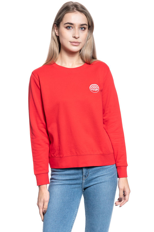 WRANGLER CREW SWEAT LOLLIPOP RED W6Z1HYXSK