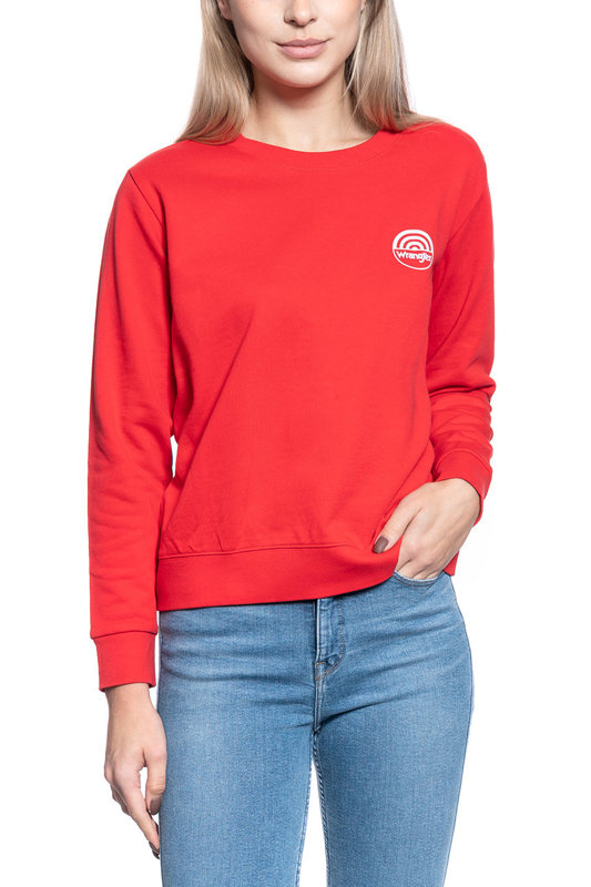 WRANGLER CREW SWEAT LOLLIPOP RED W6Z1HYXSK