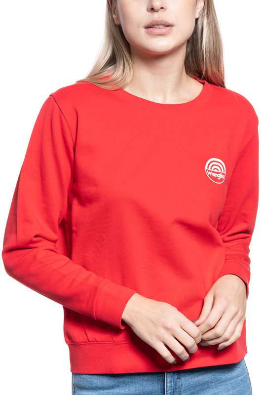 WRANGLER CREW SWEAT LOLLIPOP RED W6Z1HYXSK