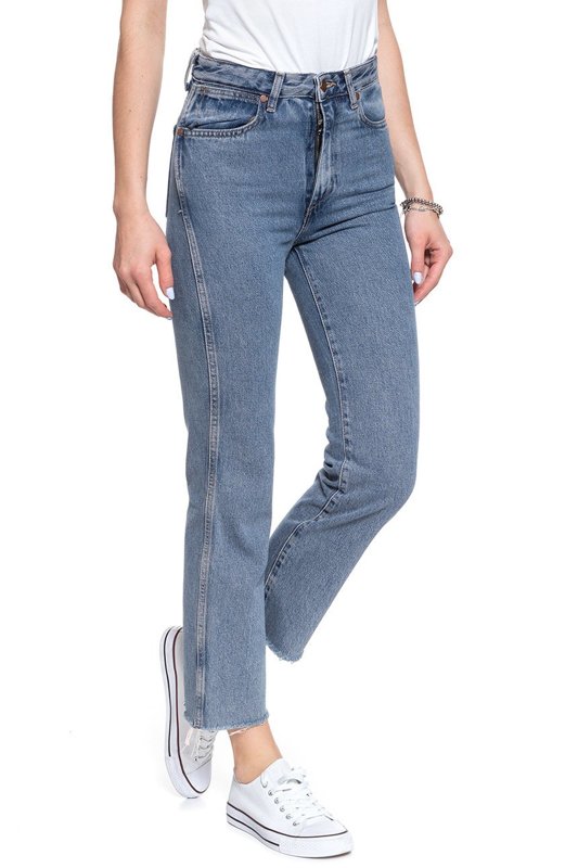 WRANGLER CROP RETRO-STRAIGHT DAMSKIE SPODNIE SUNSET BLUE W27YGF26R