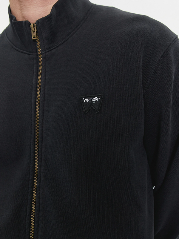 WRANGLER FUNNEL NECK ZIP MĘSKA BLUZA ROZPINANA BLACK 112350548