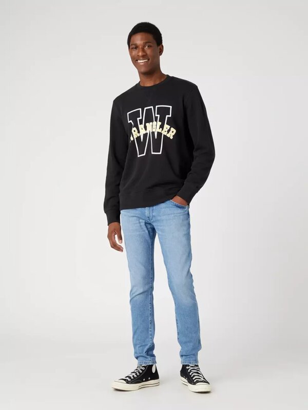 WRANGLER GRAPHIC CREW MĘSKA BLUZA KLASYCZNA LOGO NADRUK SWEAT FADED W6G8I3XV6