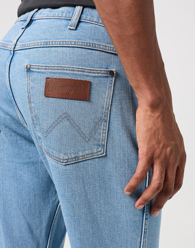 WRANGLER GREENSBORO MĘSKIE SPODNIE JEANSOWE JEANSY DŻINSY GOOD VIBES 112350651