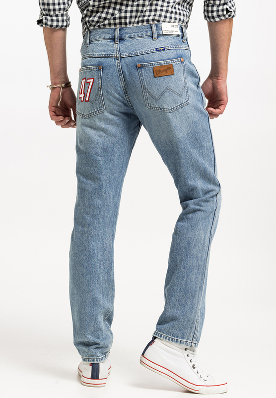 WRANGLER GREENSBORO MĘSKIE SPODNIE JEANSOWE JEANSY DŻINSY RACING INDIGO W15QBF22Y