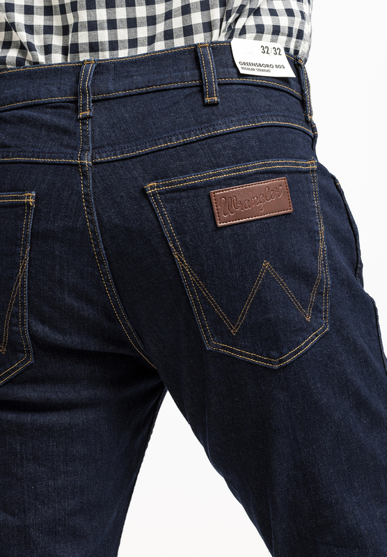 WRANGLER GREENSBORO MĘSKIE SPODNIE JEANSOWE JEANSY DŻINSY RINSE BLUE W15QSQX36