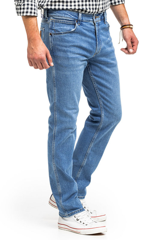 WRANGLER GREENSBORO MĘSKIE SPODNIE JEANSOWE LIGHTHOUSE W15QHNR20