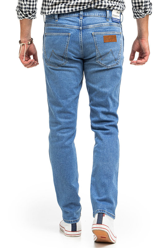 WRANGLER GREENSBORO MĘSKIE SPODNIE JEANSOWE LIGHTHOUSE W15QHNR20