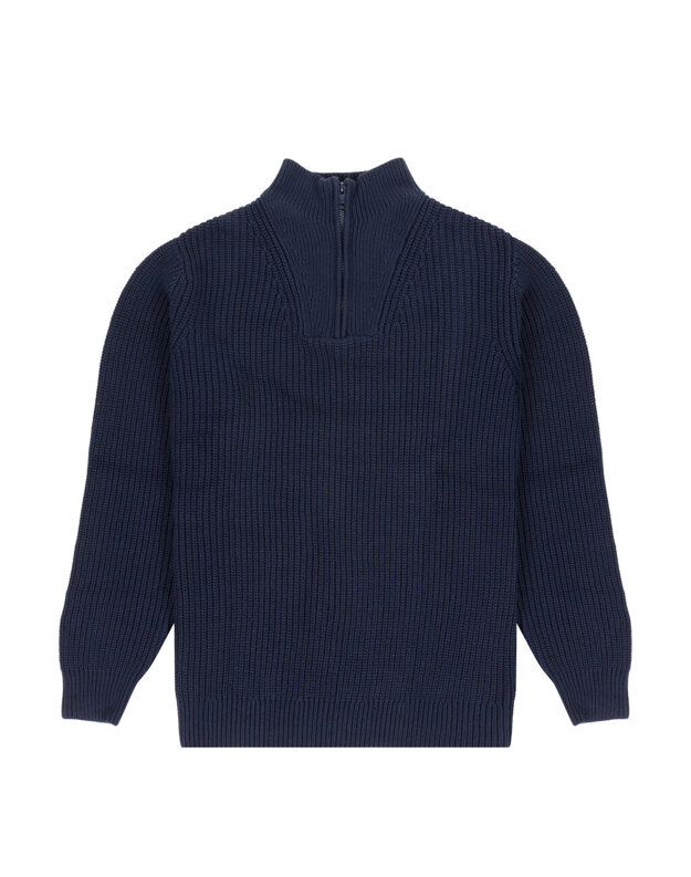 WRANGLER HALF ZIP KNIT MĘSKI SWETER ELEGANCKI CIEPŁY NAVY 112343094