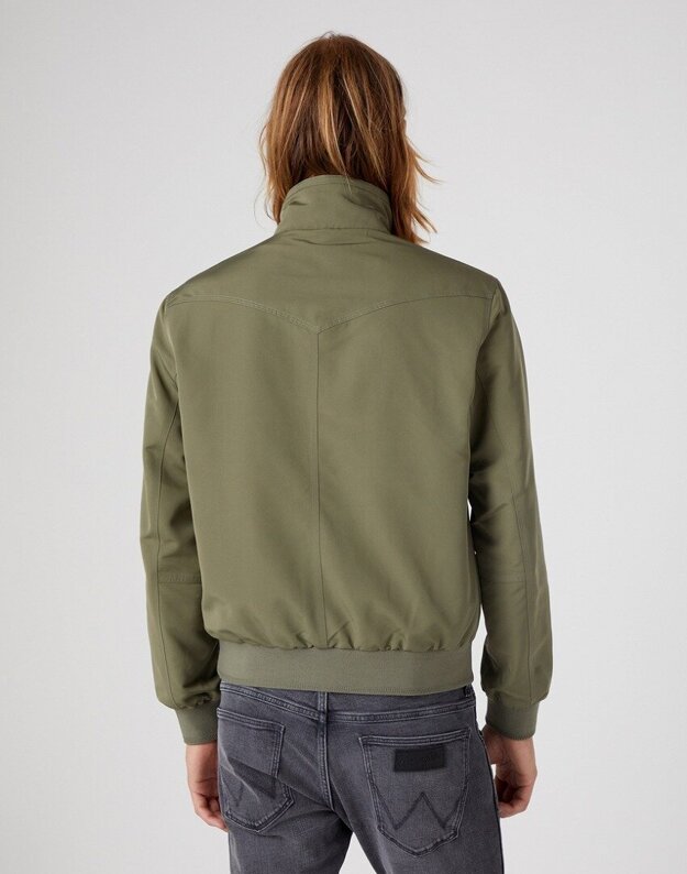 WRANGLER HARRINGTON JACKET MĘSKA KURTKA PRZEJŚCIOWA DUSTY OLIVE W481WWX45