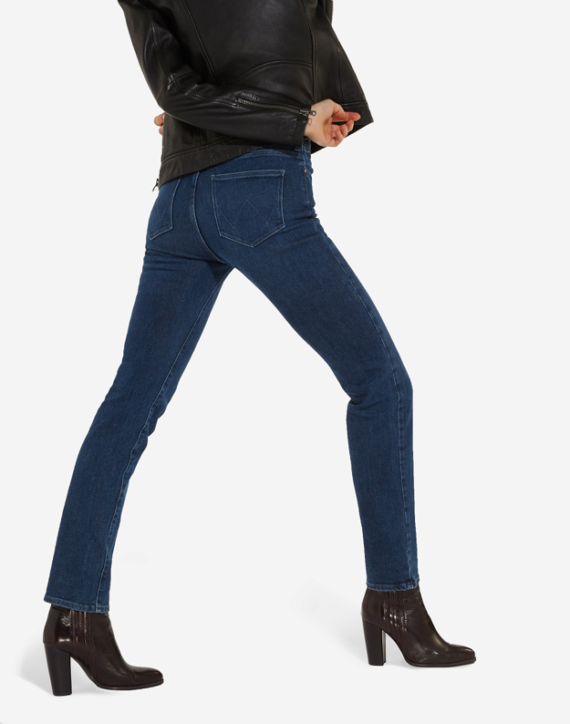 WRANGLER HIGH SLIM DAMSKIE SPODNIE JEANSOWE SHADOW DANCE W27G7099A