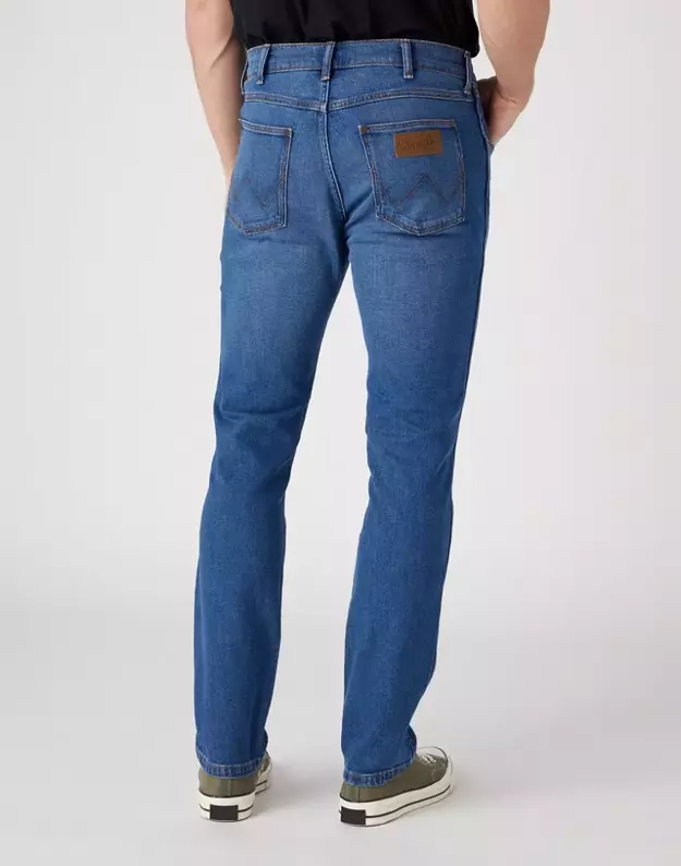 WRANGLER LARSTON MĘSKIE SPODNIE JEANSOWE JEANSY ARIES BLUE W18SAG42A