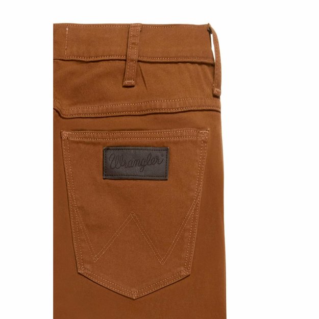 WRANGLER LARSTON MĘSKIE SPODNIE MATERIAŁOWE TAWNY BROWN W18S36H28