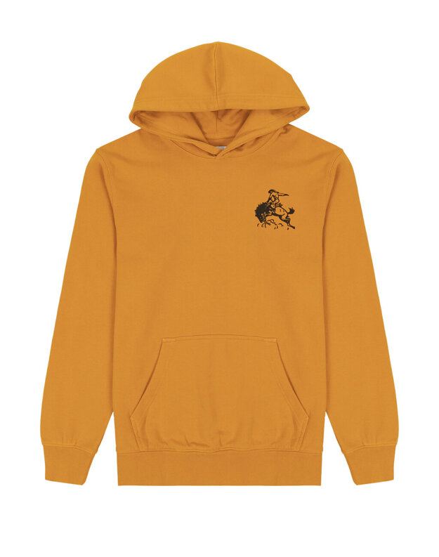 WRANGLER LOGO HOODIE MĘSKA BLUZA Z KAPTUREM NIEROZPINANA KAPTUR GOLDEN W656I4H43