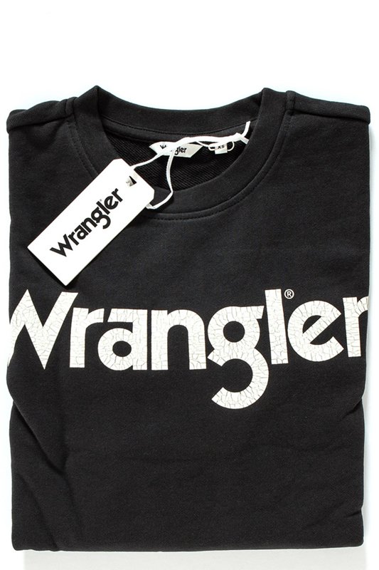 WRANGLER LOGO SWEAT FADED BLACK W6072HQV6