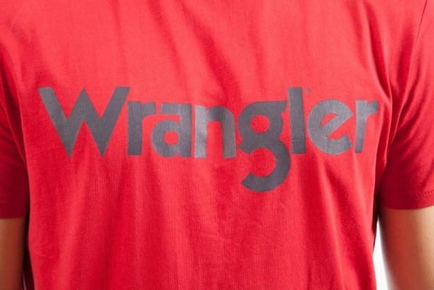 WRANGLER LOGO TEE MĘSKI T-SHIRT KOSZULKA TRUE RED W7M0D3X74