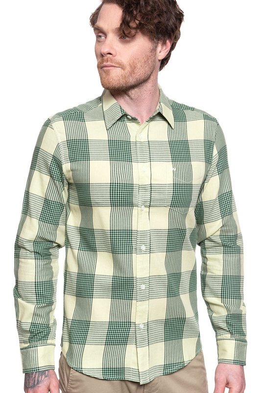 WRANGLER LS 1 PKT SHIRT ARTICHOKE GREEN W5F13OG14