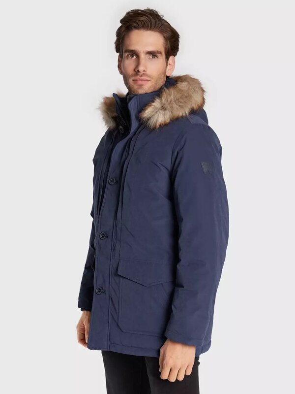 WRANGLER PARKA JACKET MĘSKA KURTKA ZIMOWA NAVY W4E6X7114