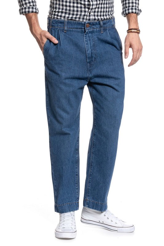 WRANGLER PLEATED CHINO PHELPS BLUE W15LQ7052