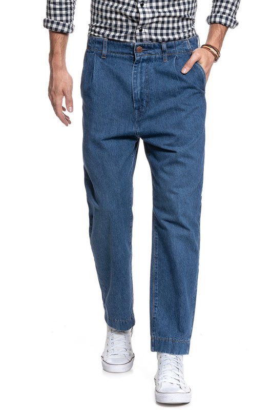 WRANGLER PLEATED CHINO PHELPS BLUE W15LQ7052