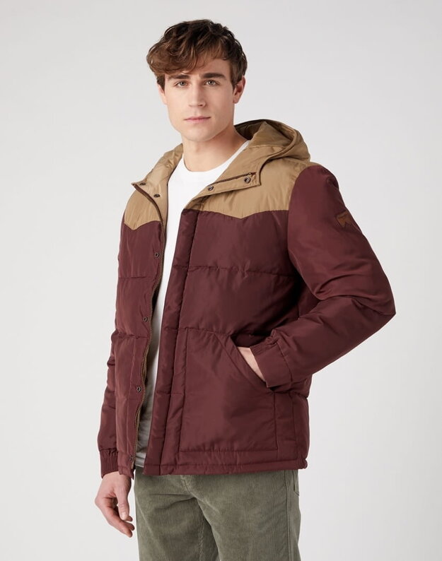 WRANGLER PUFFER JACKET MĘSKA KURTKA ZIMOWA CIEPŁA DAHLIA 112341041