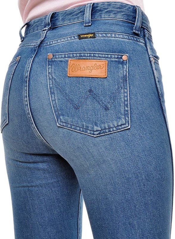 WRANGLER RETRO FLARE DAMSKIE SPODNIE JEANSOWE PINE FIELD W240FH21Y