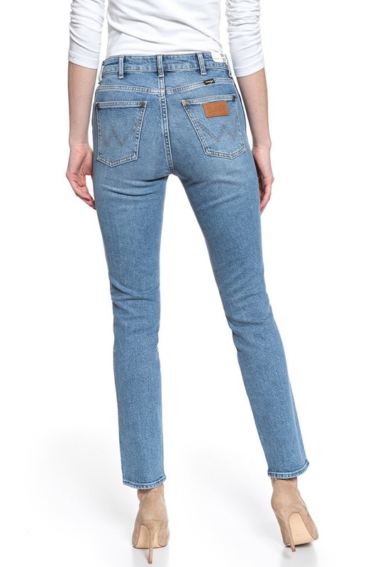 WRANGLER RETRO-SKINNY SPODNIE DAMSKIE VINTAGE NOISE W253WB058