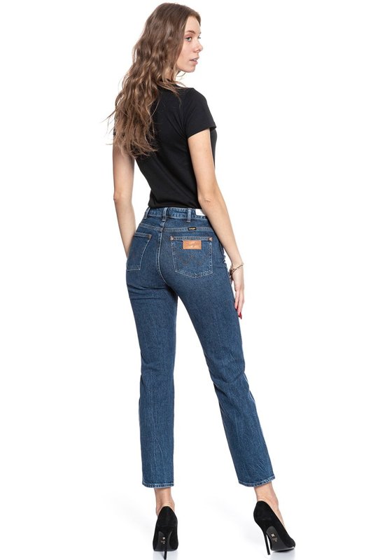 WRANGLER RETRO-STRAIGHT DAMSKIE SPODNIE JEANSOWE DEEP OCEAN W238WB86X