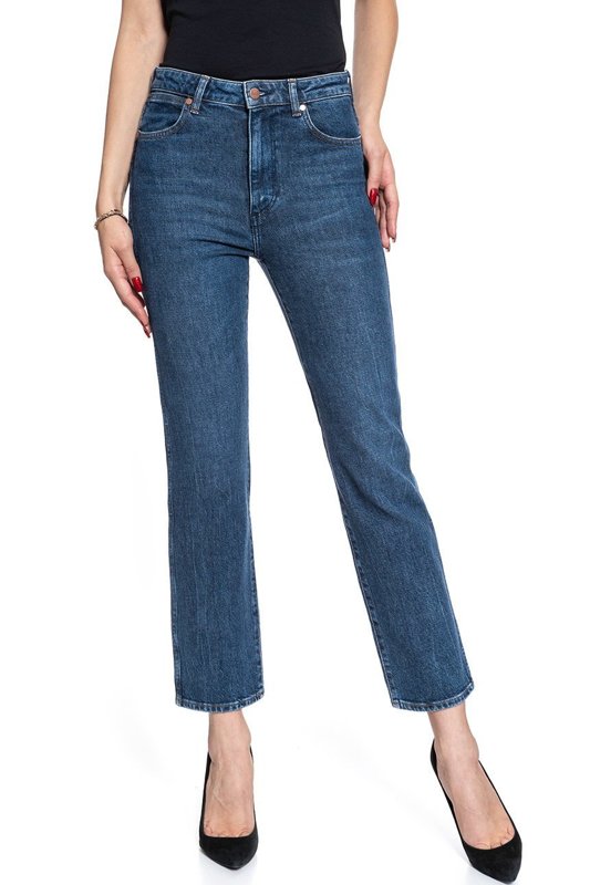 WRANGLER RETRO-STRAIGHT DAMSKIE SPODNIE JEANSOWE DEEP OCEAN W238WB86X