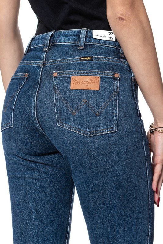 WRANGLER RETRO-STRAIGHT DAMSKIE SPODNIE JEANSOWE DEEP OCEAN W238WB86X