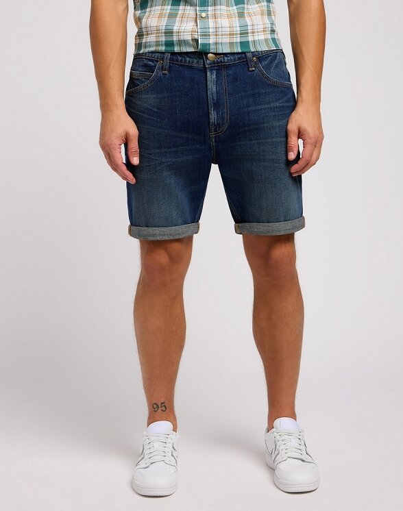 WRANGLER RIDER SHORT MĘSKIE SZORTY KRÓTKIE SPODENKI JEANSOWE CAMP FIRE 112349233