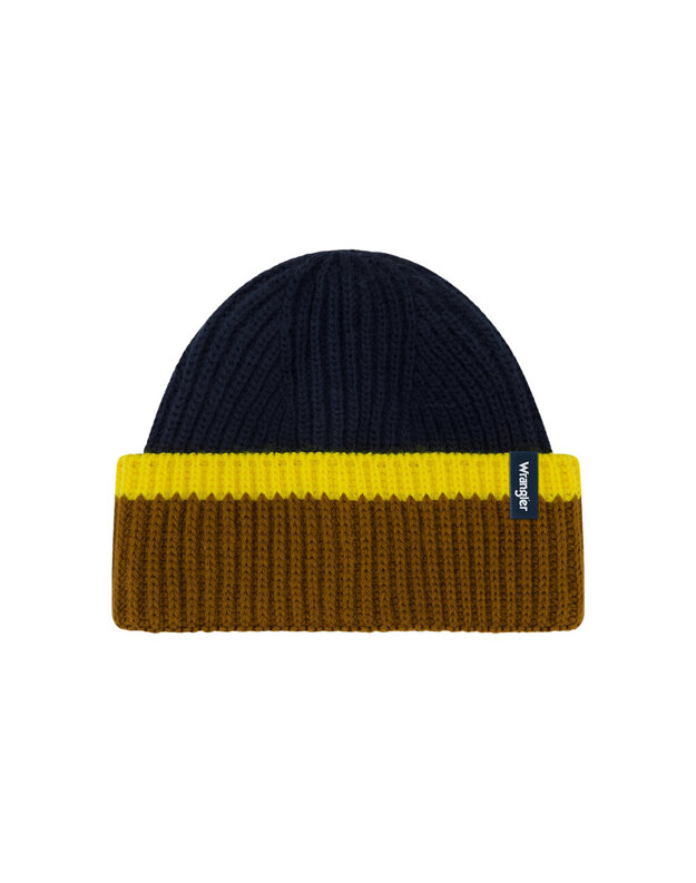 WRANGLER SIGN OFF BEANIE MĘSKA CZAPKA ZIMOWA CIEPŁA NAVY 112357188