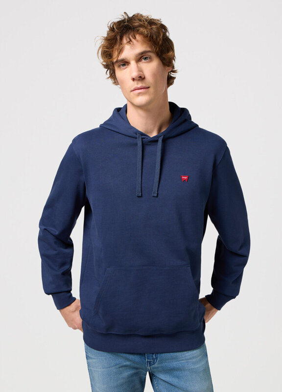 WRANGLER SIGN OFF HOODIE MĘSKA BLUZA NIEROZPINANA NAVY 112350542