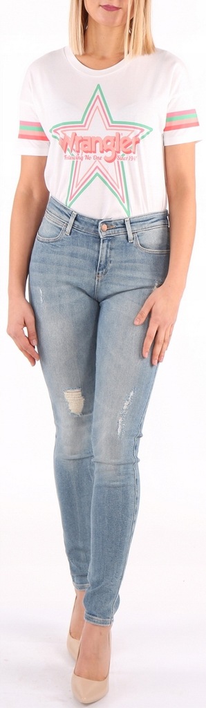 WRANGLER SKINNY DAMSKIE SPODNIE JEANSOWE ALL SHE WANTS W28KCZ99J