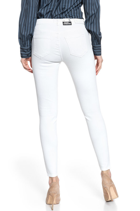 WRANGLER SKINNY DAMSKIE SPODNIE JEANSOWE WHITE W28MGO989