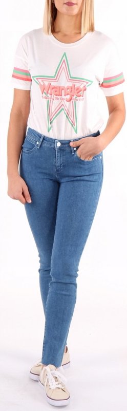 WRANGLER SLIM CROP DAMSKIE SPODNIE JEANSOWE RETRO ACTION W248GU124