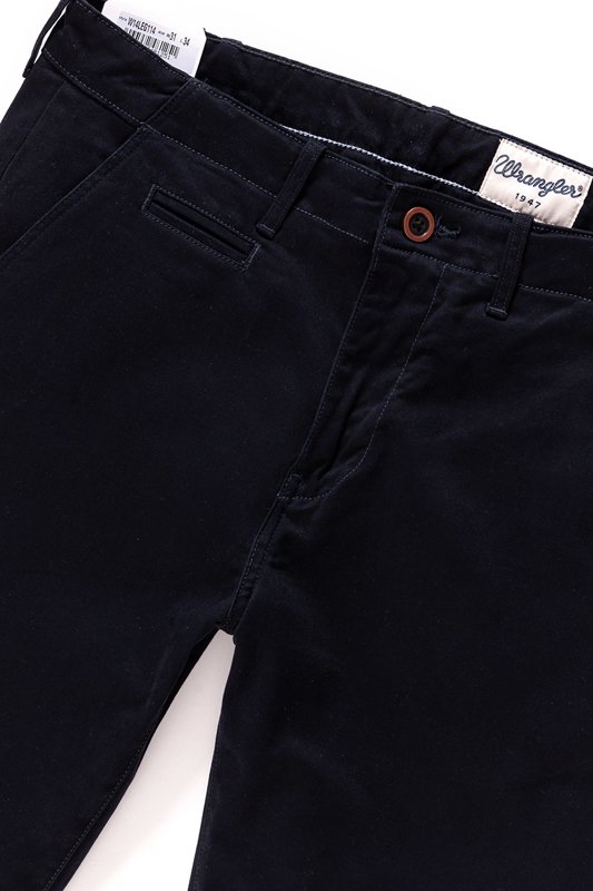 WRANGLER SPODNIE MĘSKIE CHINO NAVY W14LEG114