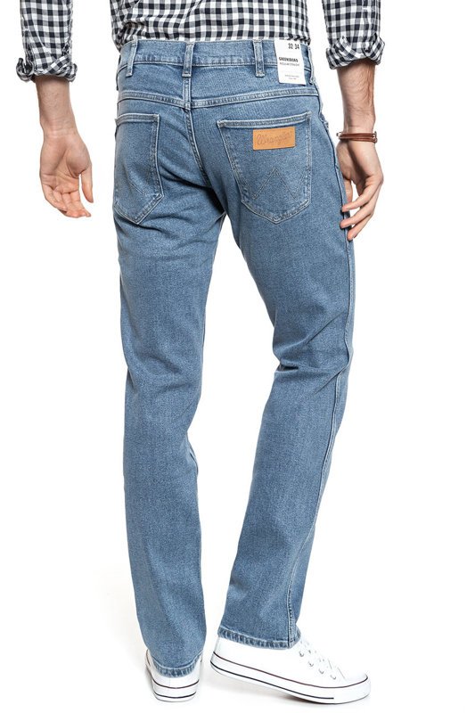 WRANGLER SPODNIE MĘSKIE GREENSBORO BLUE STONES W15QKP34F