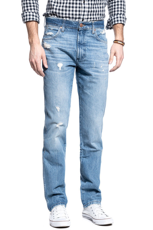 WRANGLER SPODNIE MĘSKIE GREENSBORO FADED BLUE W15QY1306