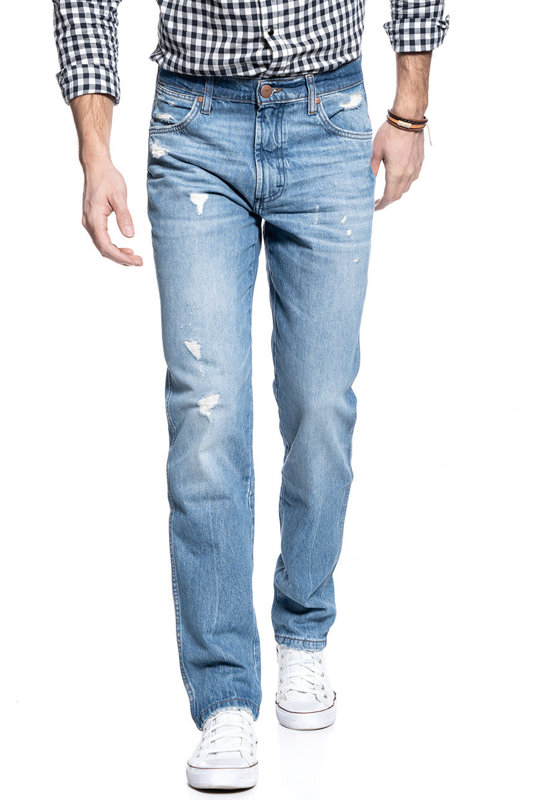 WRANGLER SPODNIE MĘSKIE GREENSBORO FADED BLUE W15QY1306